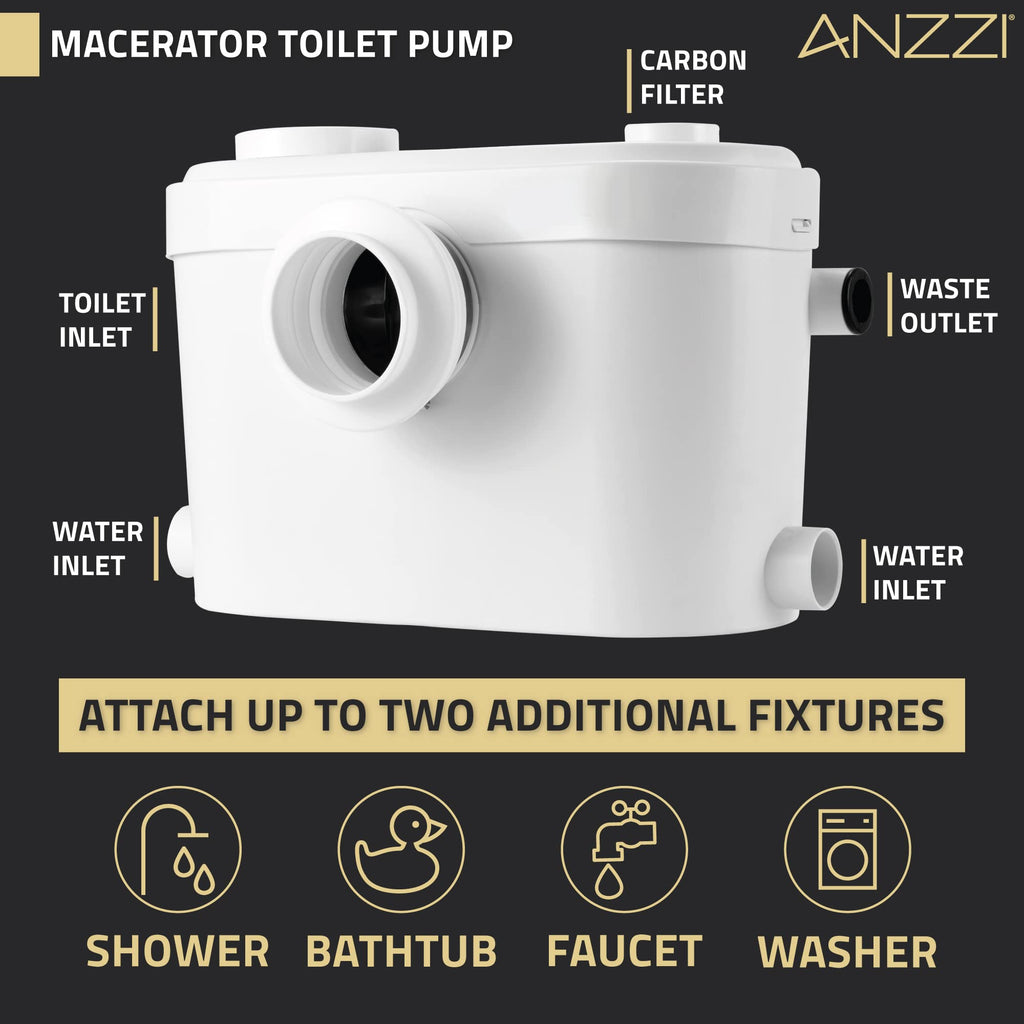 Open Box - Anzzi TL-AZ600MPWH - Sewage Pumps Pumps