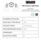 Open Box - Capital Lighting 121121PN-426 - Bathroom Fixtures Indoor Lighting