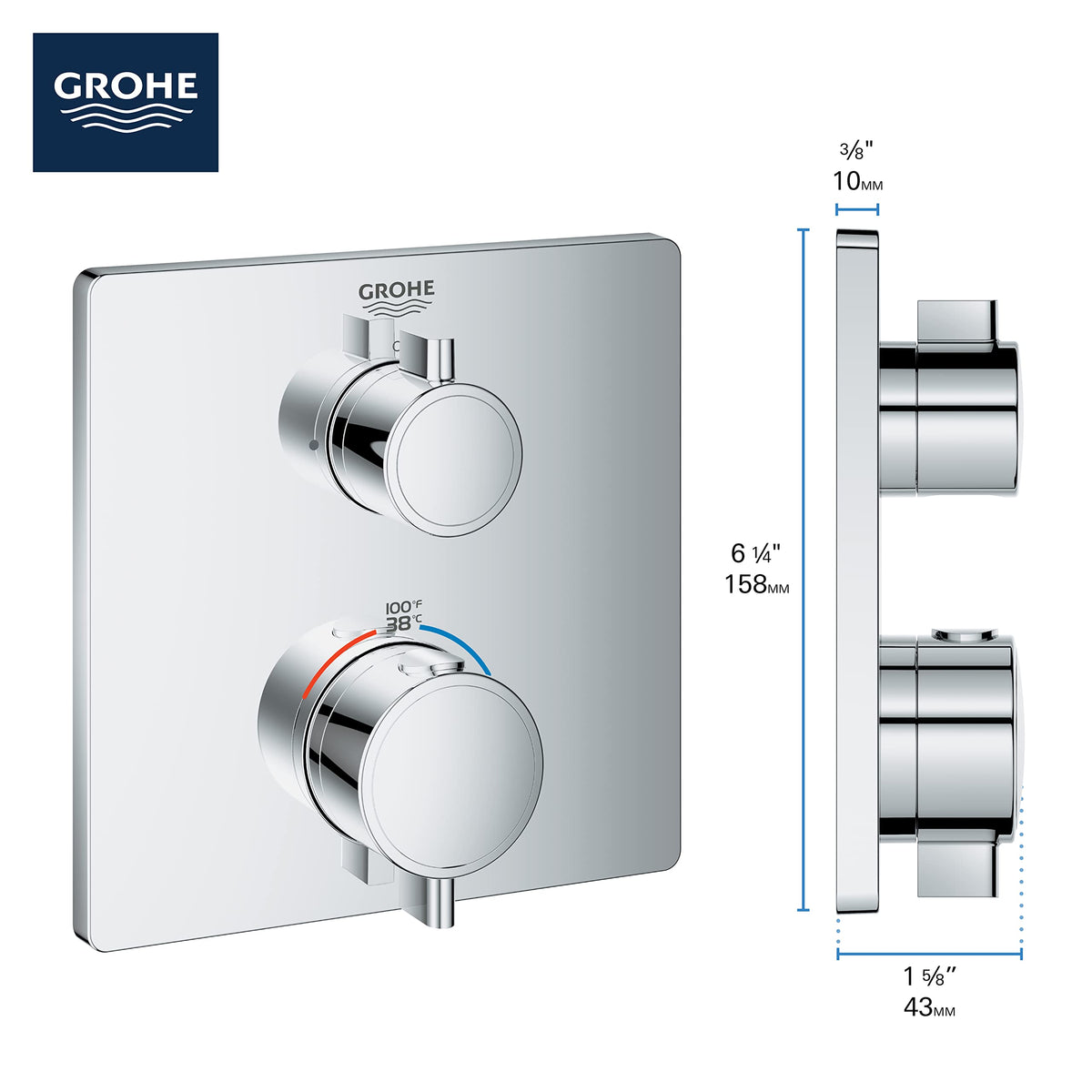 Open Box - Grohe 24110A00 - Valve Trim Only Showers