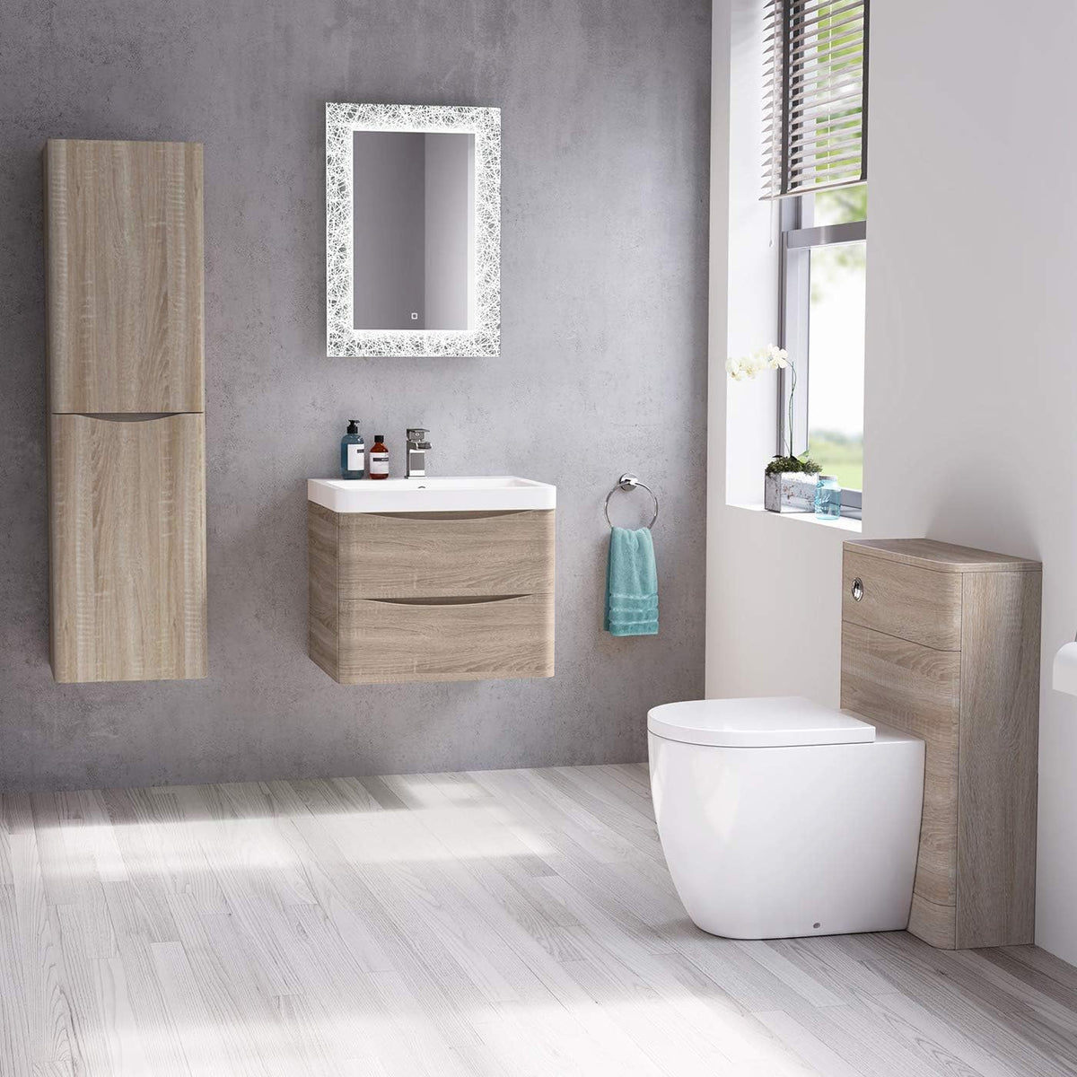 Solstice Touch Sensor LED Illuminated Mirror with Demister Pad - 500mm x 700mm