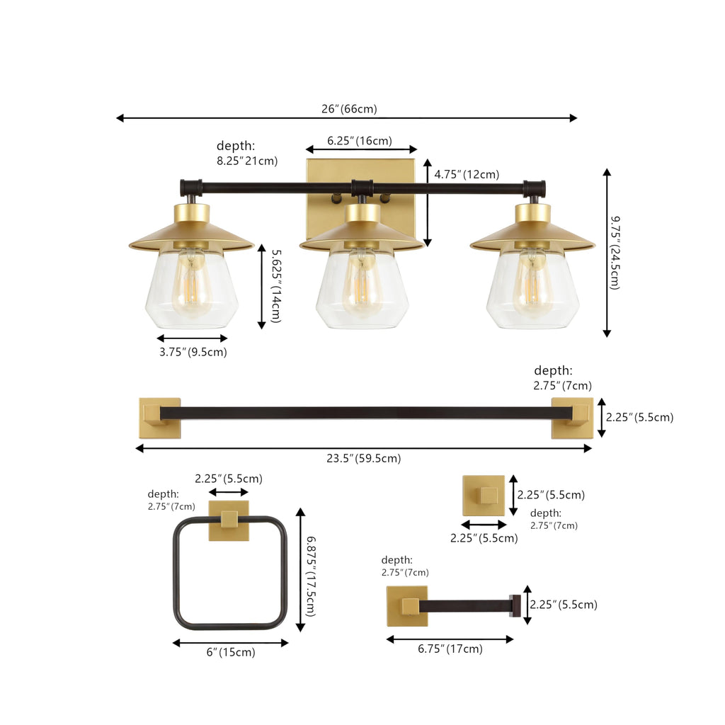 Open Box - JONATHAN Y Lighting JYL1505B - Bathroom Fixtures Indoor Lighting