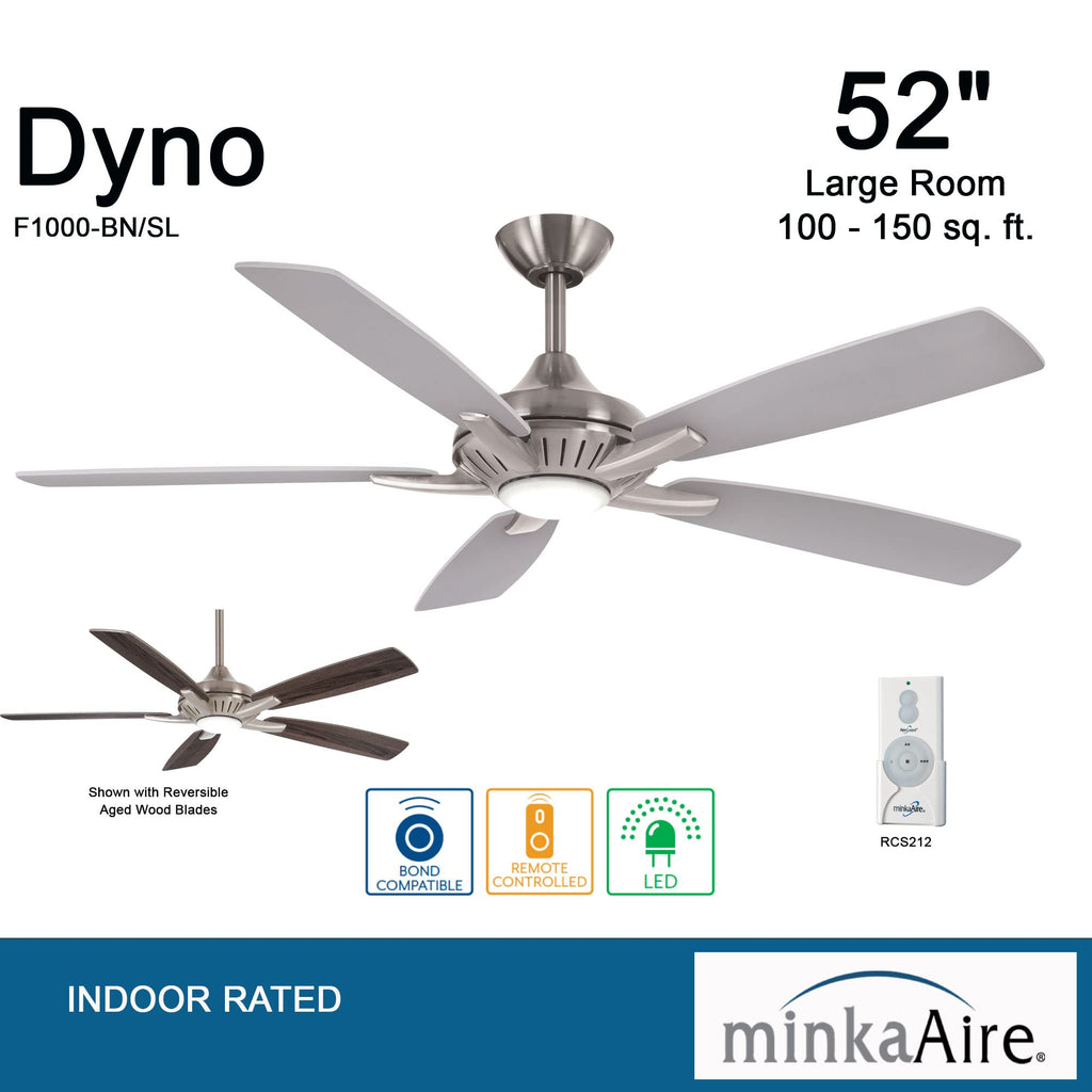 Open Box - MinkaAire F1000-BN/SL - Ceiling Fans Fans