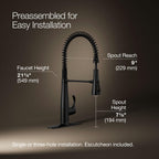 Open Box - Kohler K-22033-BL - Kitchen Faucet