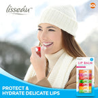 SOL 7pk Womens Lip Balm Set Flavoured Moisturiser for with Beeswax & Vitamin E - Fruit Lipbalm for Girls and Teens, Moisturising Balms Multipack Sticks for Dry and Chapped Lips for Daily Use & Gifting