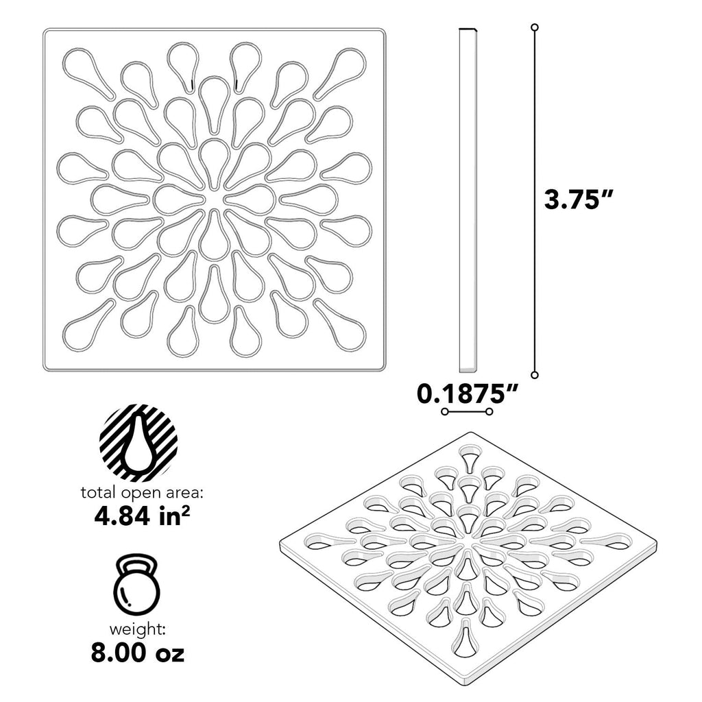 Open Box - Ebbe America E4805-BN - Shower Drains Shower Accessories