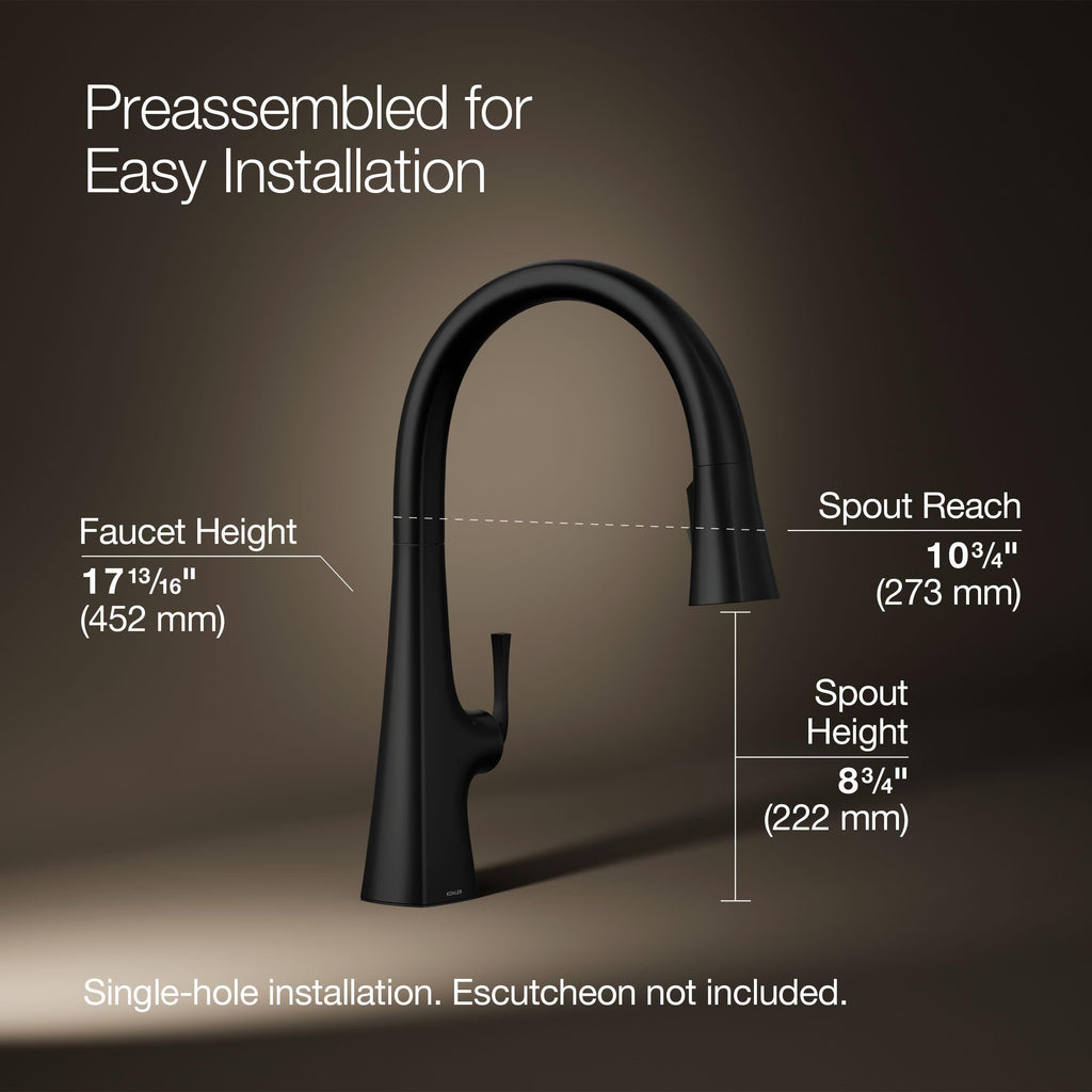 Open Box - Kohler K-22068-WB-BL - Kitchen Faucet