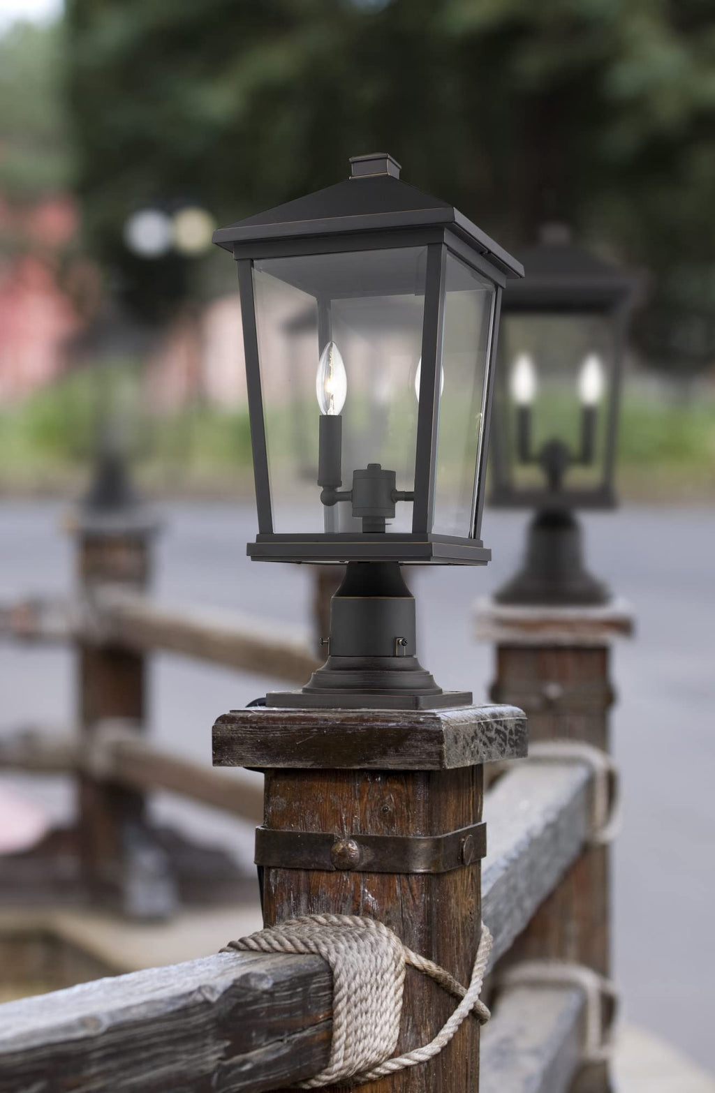 Open Box - Z-Lite 568PHBR-533PM-BK - Post Lights Outdoor Lighting