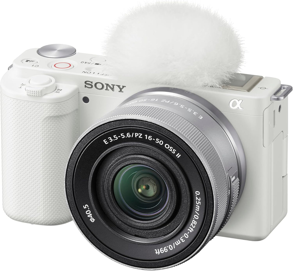 Certified Refurbished - Sony Alpha ZV-E10 APS-C Mirrorless Vlog Camera with 16-50mm Lens White