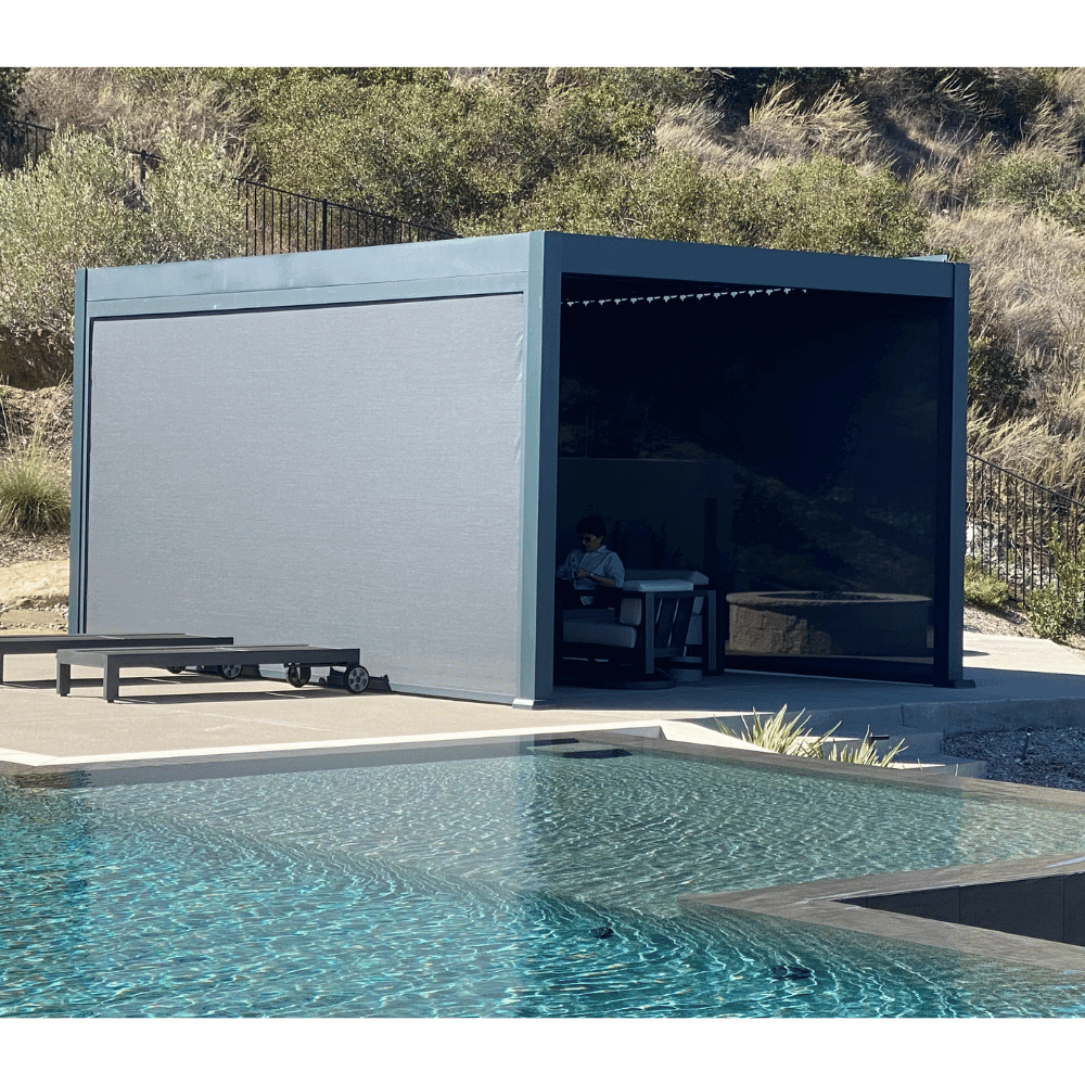 Weatherproof Pergola - Motorized Louver w/ Lighting