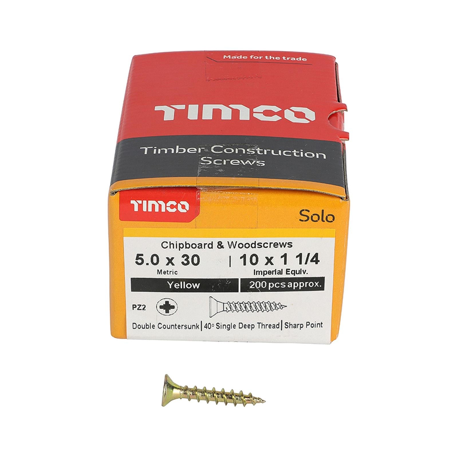 Solo Countersunk Multipurpose Wood Screws