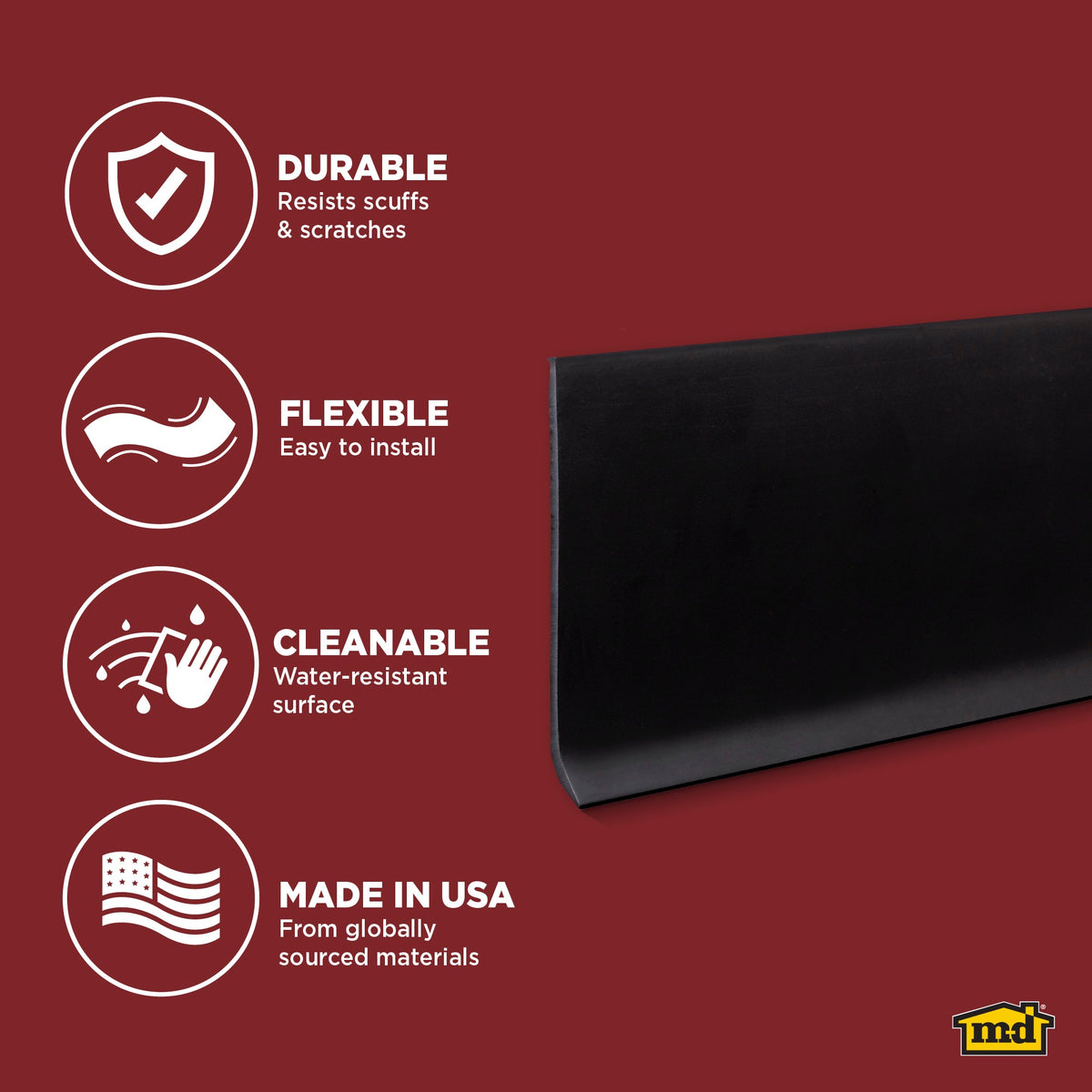 4 in. Commercial Grade Vinyl Wall Base