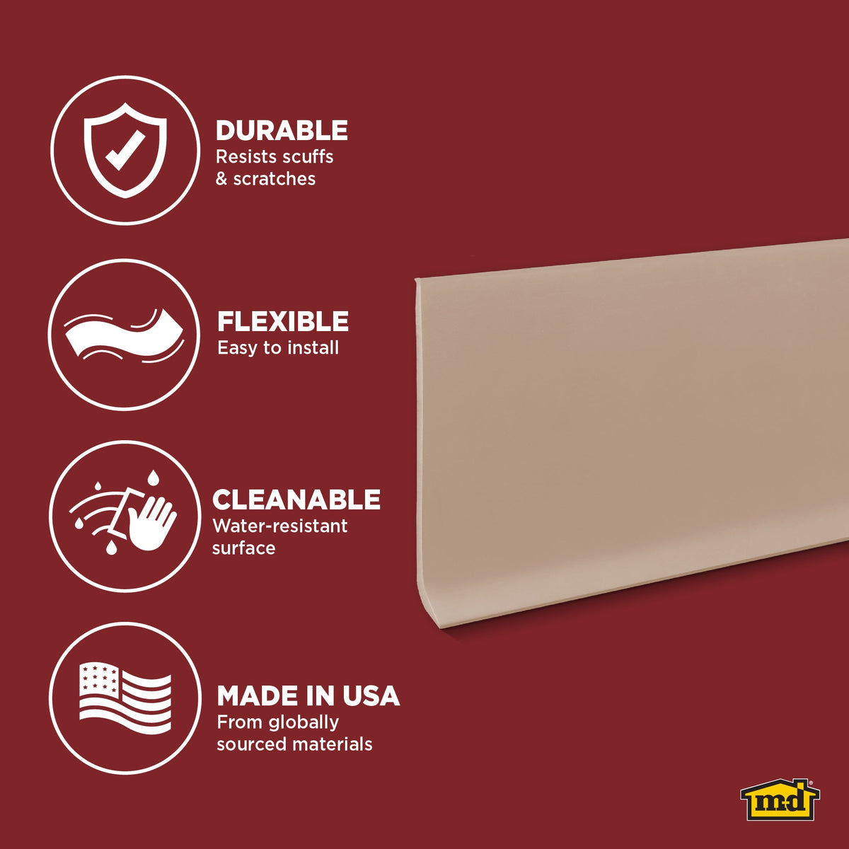4 in. Commercial Grade Vinyl Wall Base