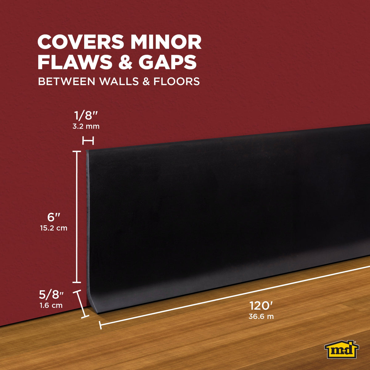 6 in. x 120 ft. Commercial Grade Vinyl Wall Base