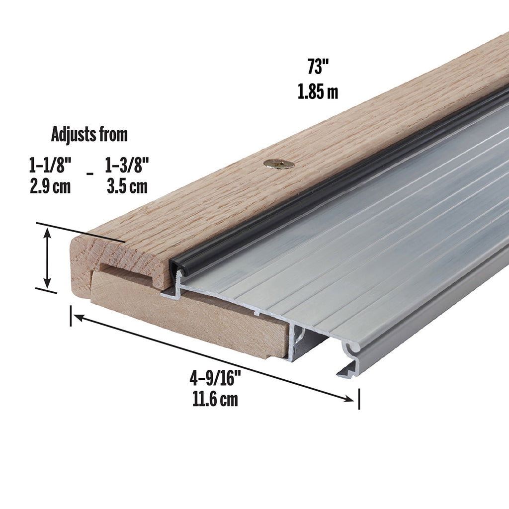 Adjustable Aluminum & Hardwood Threshold