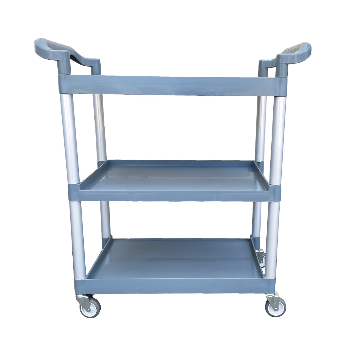 3 Tier Heavy Duty Utility Service Cart Trolley on Wheels Kitchen Office Grey Large