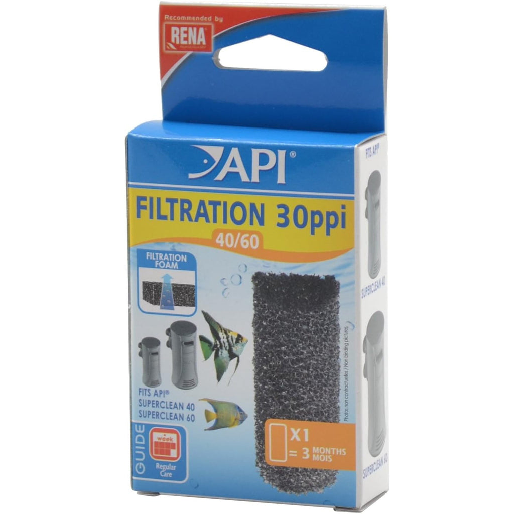 API Aquarium Filter Foam Sponge 30ppi 40/60 Reusable Freshwater & Marine