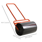 20" Heavy Duty Lawn Roller, Filled with 11 Gal Water/136 Lbs Sand, Red