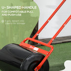20" Heavy Duty Lawn Roller, Filled with 11 Gal Water/136 Lbs Sand, Red