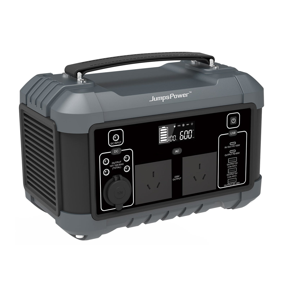 600W Portable Power Station JUMPSPOWER Battery Charger 555Wh LED Light