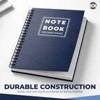 A5 Notebook Spiral Bound Ruled Lined Notepad | 128 Pages School Note Pad