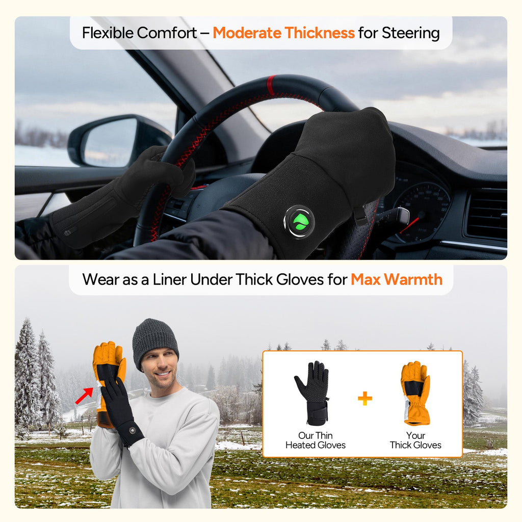 Dr.Prepare Heated Gloves with Dual 7.4V 3000mAh Batteries