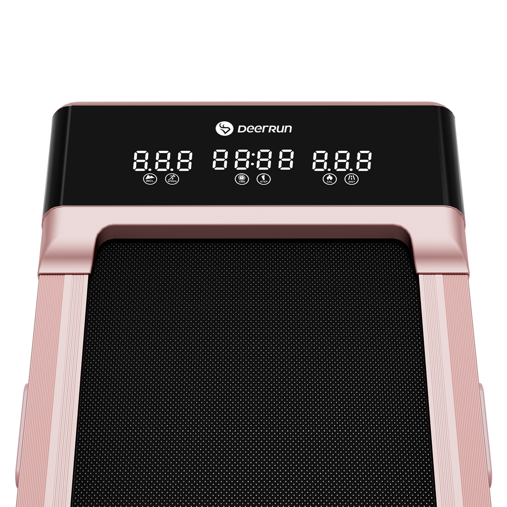 DeerRun Z10 12% Auto Incline Smart Walking Pad Treadmill with remote control Pink-Fat-burning & fitness friendly