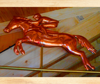 JUMPING HORSE & RIDER WEATHERVANE