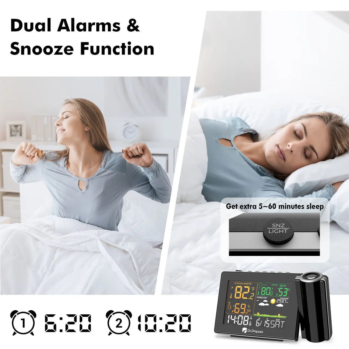 Dr. Prepare Projection Alarm Clock 005
