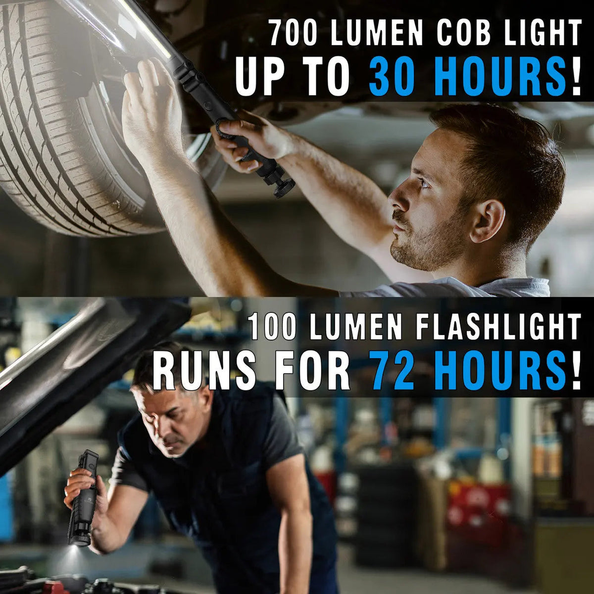Dr. Prepare 700-lumens 3200mAh Foldable Rechargeable LED Work Light