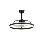 24 Inch Black/Gold/White/Coffee Modern Smart LED Ceiling Fan with Light and Remote, 6 Speeds DC Motor Fandelier Ceiling Fan