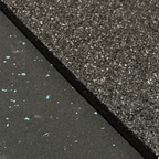 Commercial Premium Rubber Gym Flooring -  Black/Blue Flecks 1m x 1m x 15mm