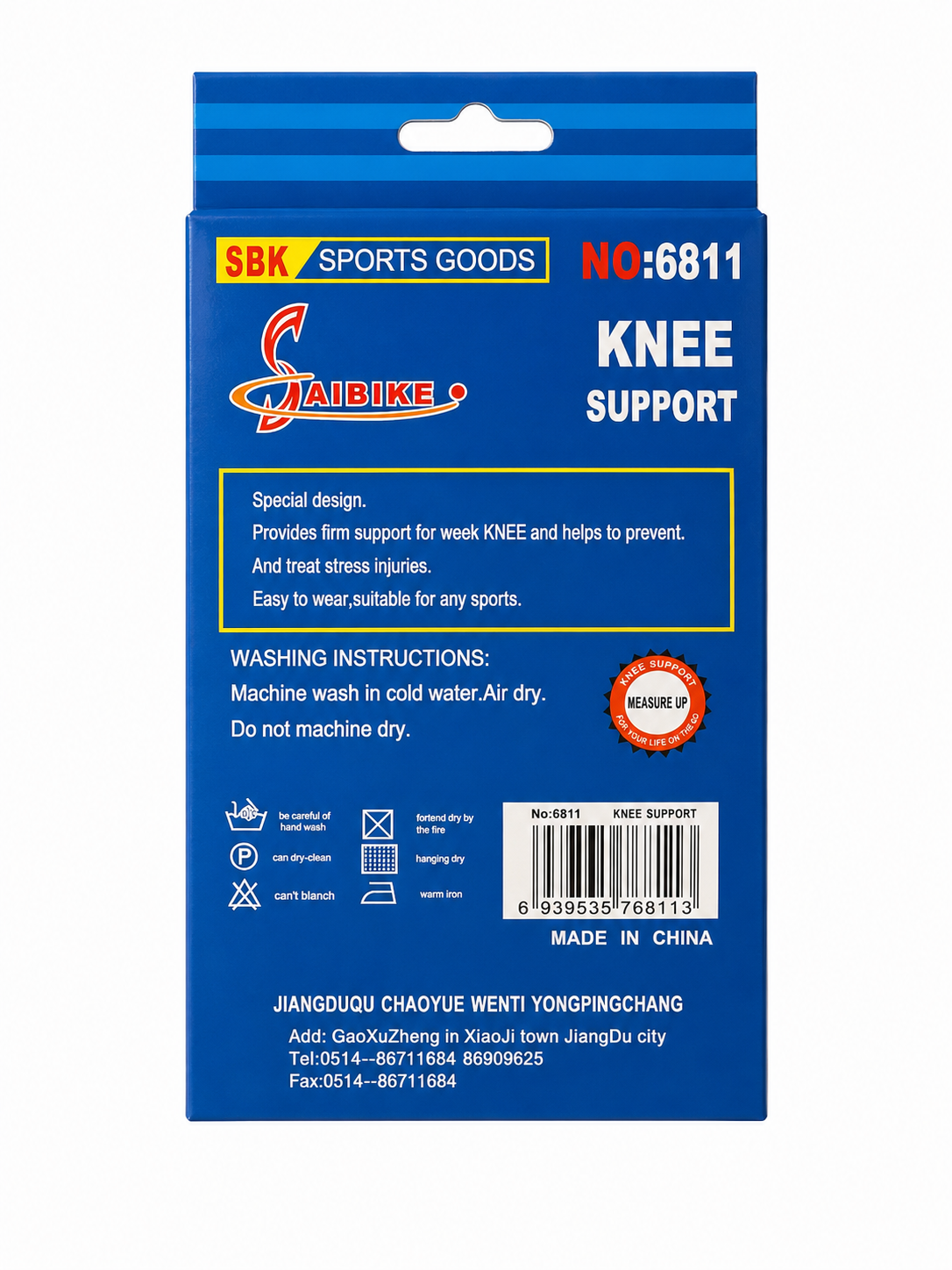 3PCS Knee Support Brace Sleeve Compression Sports Running Gym Joint Stabiliser Blue