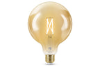 4lite WiZ Connected G125 Globe Filament Amber WiFi LED Smart Bulb - E27 Large Screw - Maplin
