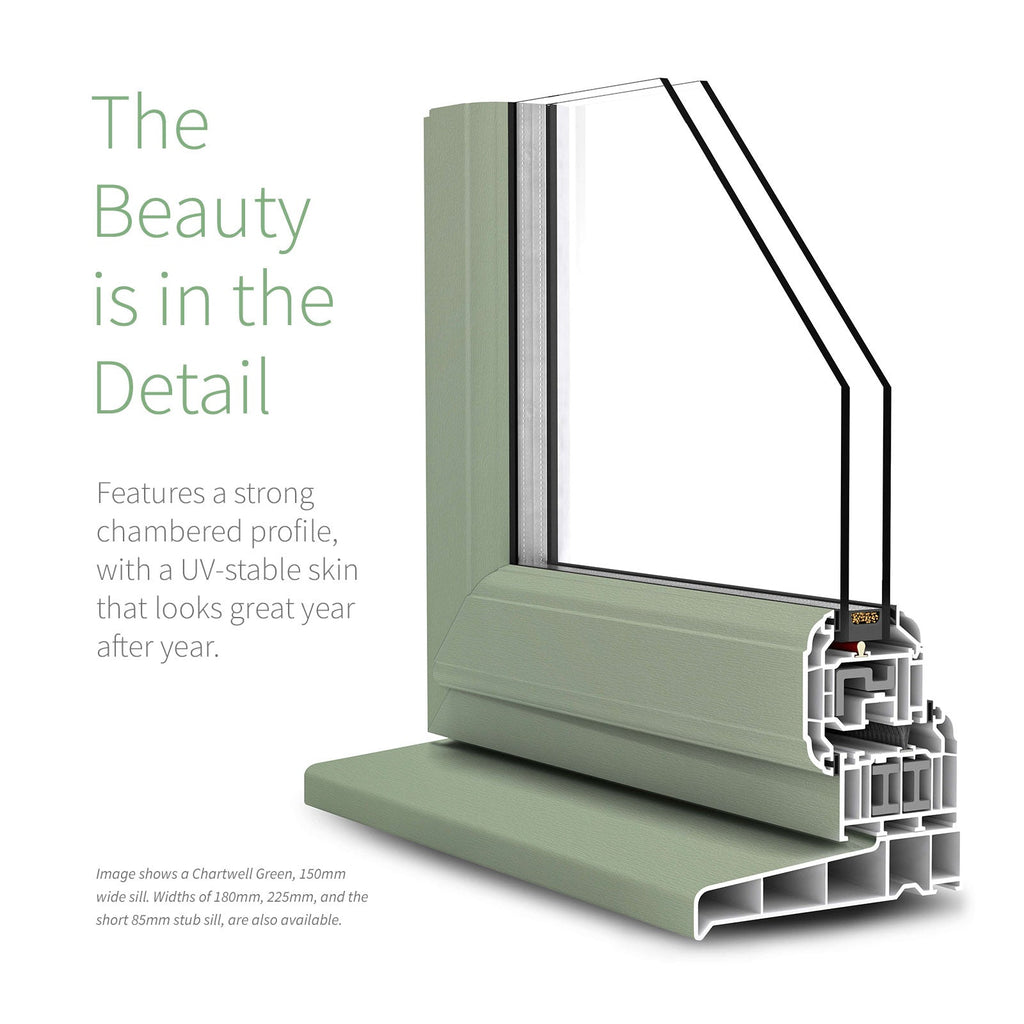 180mm Profile 22 Window Sill (with End Caps)