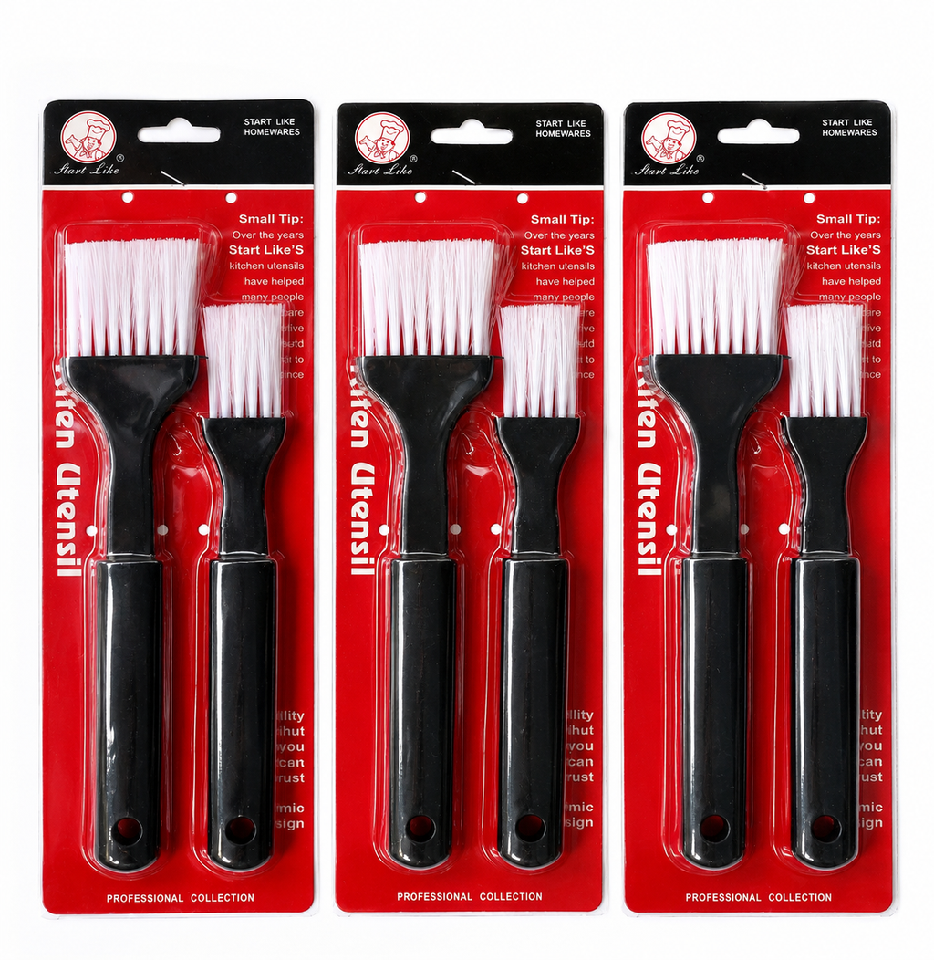 3 Pack x 2pcs Kitchen Cleaning Brush Set Scrubbing Brushes for Dishes Pots Pans Sink BBQ