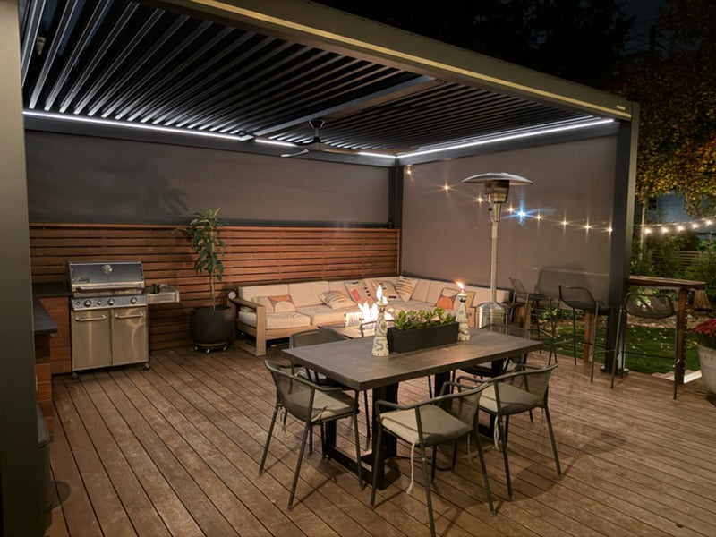 Villa pergola 2.0 - Motorized Louver w/ Edge Lighting