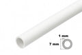 White plastic round pipe tube – 39.37 inch length