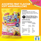 1-6pk Fruit Flavour Twisted Marshmallows Mini Mallows Bulk Party Sweets Candy