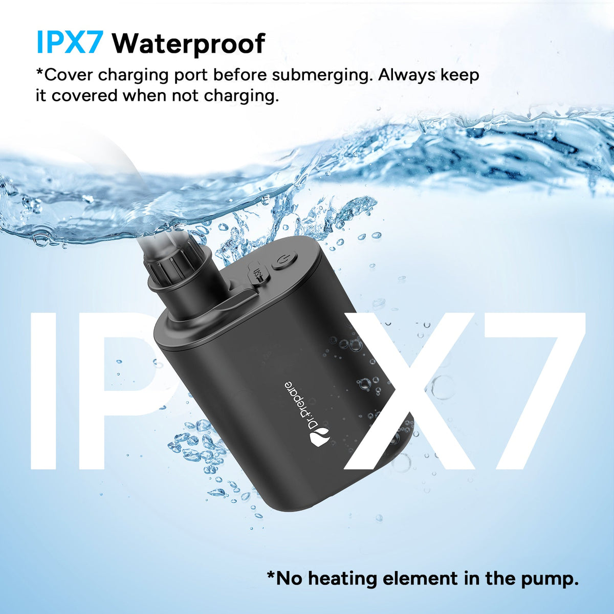 Dr.Prepare 2×8,000mAh Portable Shower Pump