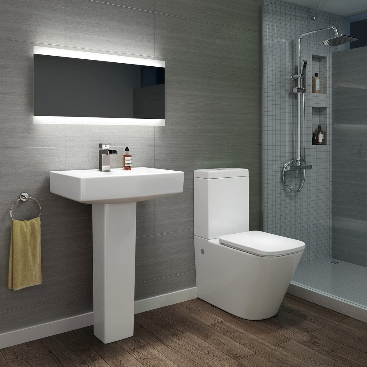 Averra Infrared Sensor LED Illuminated Bathroom Mirror with Demister