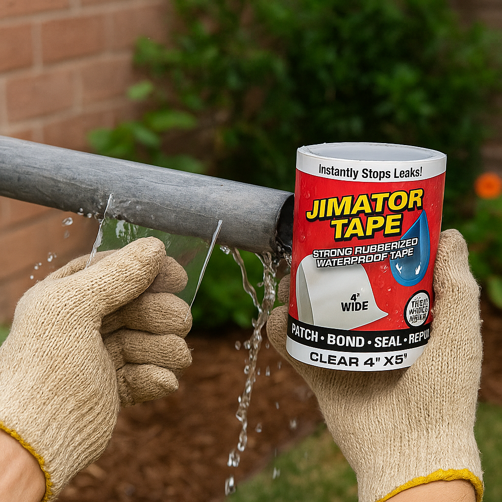 Jimator Tape 4” Waterproof Rubberised Seal Repair Tape | Super Strong Leak Stop Patch