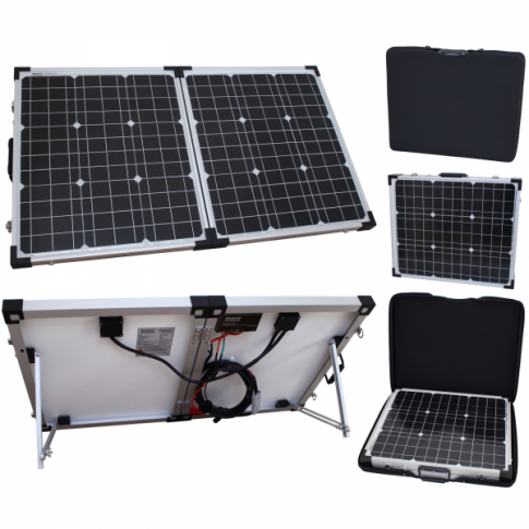80W 12V folding solar panel charging kit for caravan motorhome campervan boat