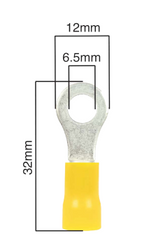 Y6 Yellow Pre-Insulated Terminal - 6.5MM Ring