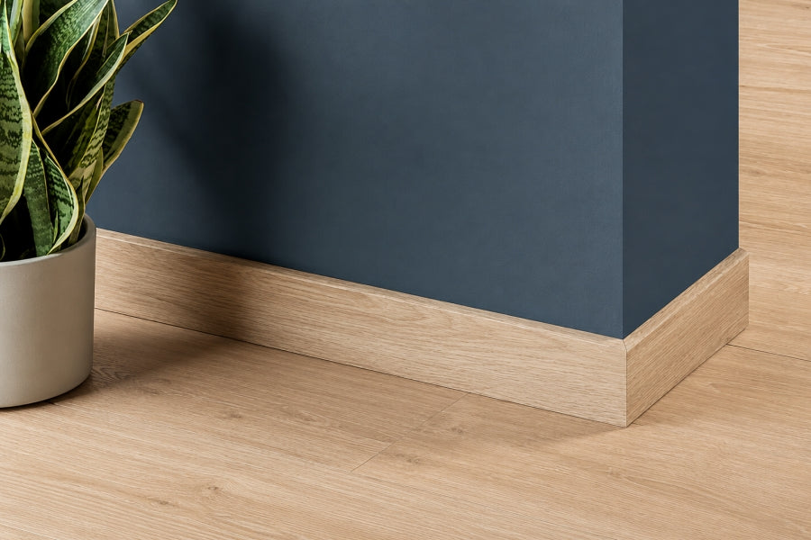 Skirting Board 80 MM x 14 MM  2200 mm Length Polystyrene  Wall Floor Edge Trim Various Colours -Decor