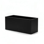Galvanised Steel Black Trough Metal Planter - 80cm x 30cm x 40cm