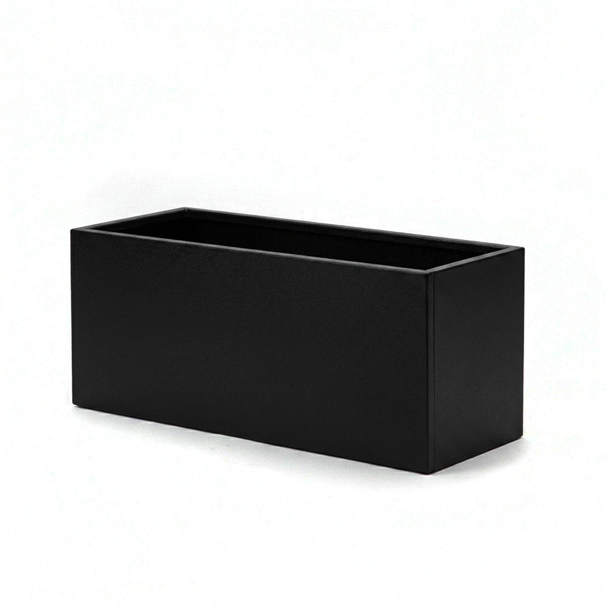 Galvanised Steel Black Trough Metal Planter - 80cm x 30cm x 40cm