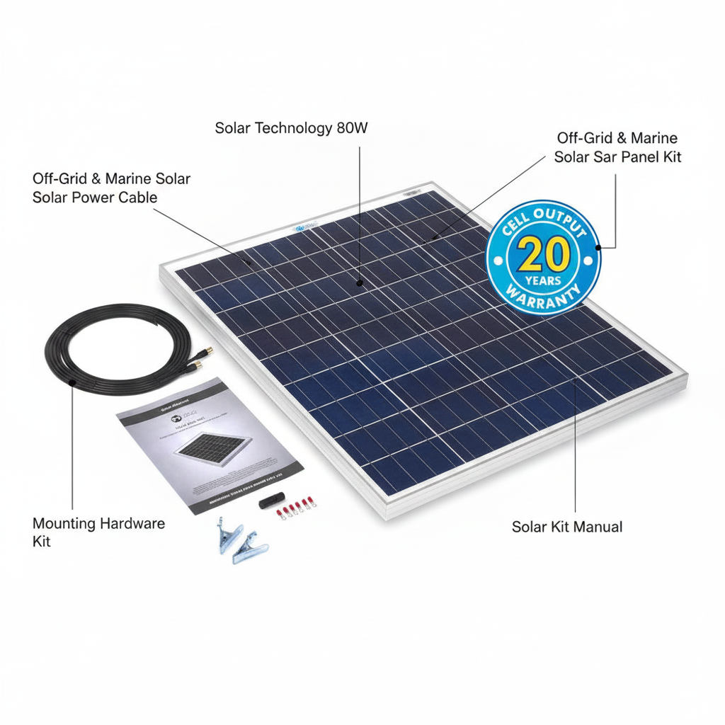 Solar Technology 80W Rigid Solar Panel Kit