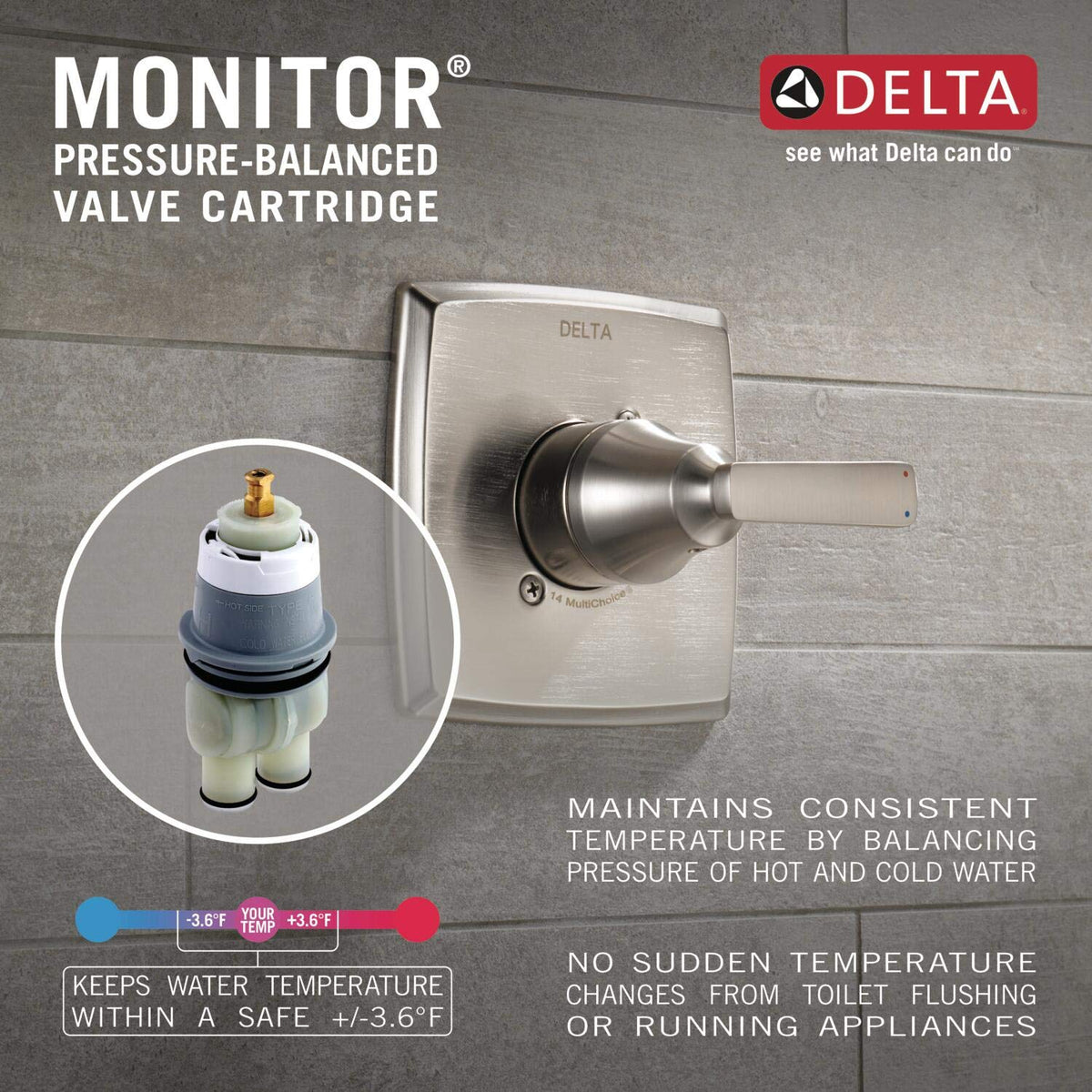 Open Box - Delta T14459-PN - Tub and Shower Showers
