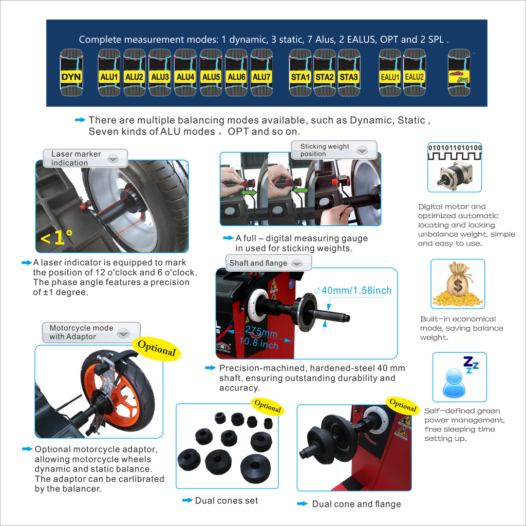 ACE Tire Changer & Wheel Balancer Combo – ATC-815D + ACB-E21