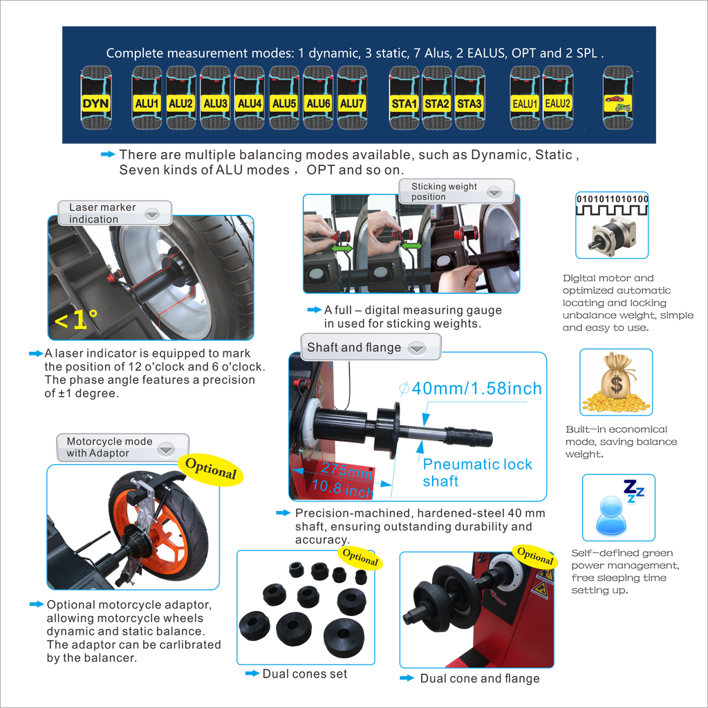 ACE Tire Changer & Wheel Balancer Combo – ATC-815D + ACB-E22